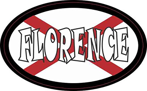4in X 2 5in Oval Alabaman Flag Florence Sticker By Stickertalk