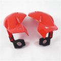 Httmt Xh6016- Motorcycle Red 7 8 22mm Hard Plastic Reinforced Hand Guards For Indy Yamah Suzuk Atv 