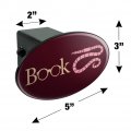 Book Worm With Earthworm Glasses Oval Tow Trailer Hitch Cover Plug Insert
