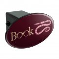 Book Worm With Earthworm Glasses Oval Tow Trailer Hitch Cover Plug Insert