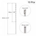 Uxcell 10 Pcs 1mm Mini Micro Twist Drill Bits High-speed Steel Straight Shank Extra Long Bit 60mm For Aluminum Alloy