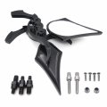 Httmt Mt252-008 Ttt004- Black Skull Blade Mirror Compatible With Cbr Kawasak Ninja Suzuk Hayabusa Yamah Yzf