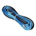 50x1 4 Synthetic Winch Rope Cable 5000lbs Blue Silver 6 Bolt Billet Aluminum Hawse Fairlead Stopper Line Saver Universal