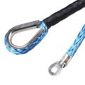 50x1 4 Synthetic Winch Rope Cable 5000lbs Blue Silver 6 Bolt Billet Aluminum Hawse Fairlead Stopper Line Saver Universal