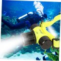 Osaladi Flashlight For Swimming Diving Underwater Headlight Headlamp Waterproof Led Charge To Rotate