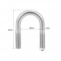 Uxcell U-bolts 2pcs 1 28mm Inner Width 54mm Length M8 304 Stainless Steel U-bolt Fastener For 27mm Pipe Dia
