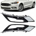 Wflnhb Lh And Rh Chrome Front Fog Light Lamp Grille Cover Bezel Replacement For 2017 2018 Ford Fusion