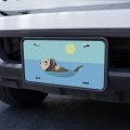 Graphics More Sea Otter Eating Giant Clam Novelty Metal Vanity Tag License Plate
