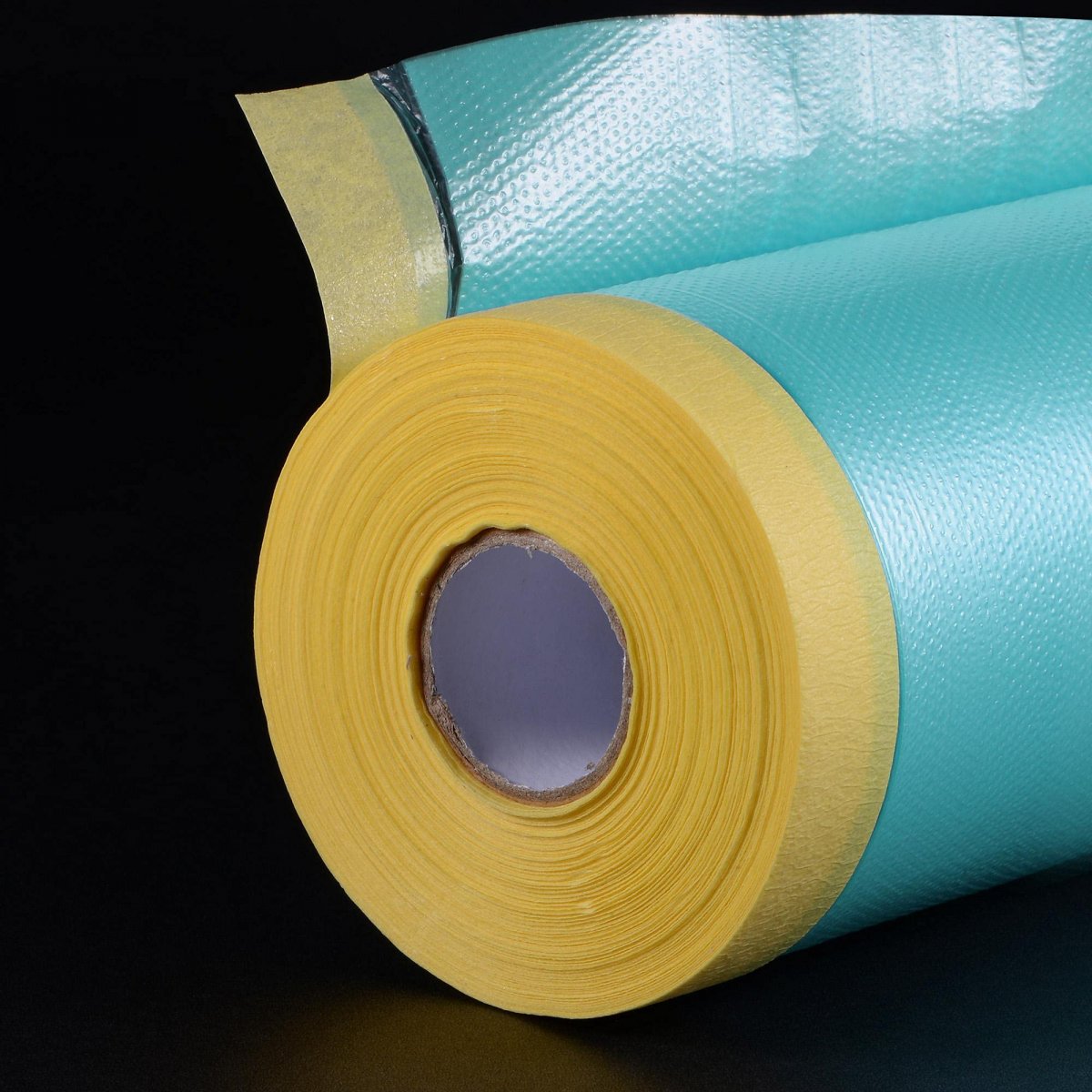 Pre-taped Masking Film 59 In X 82 Ft Plastic Drop Cloth With Low-tack Painters Tape For Painting Protection Blue