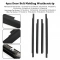 Topteng 4pcs Door Belt Molding Weatherstrip 75710-0c010 For Toyota Sequoia 2001-2007 757200c010 757300c010 757400c010