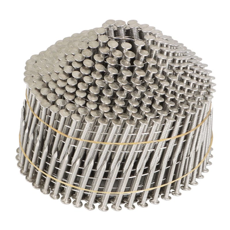 Marddpair 15 Degree Stainless Steel Siding Nails 1-1 4-inch X 090-inch Collated Wire Coil Roofing 304 1200 Count