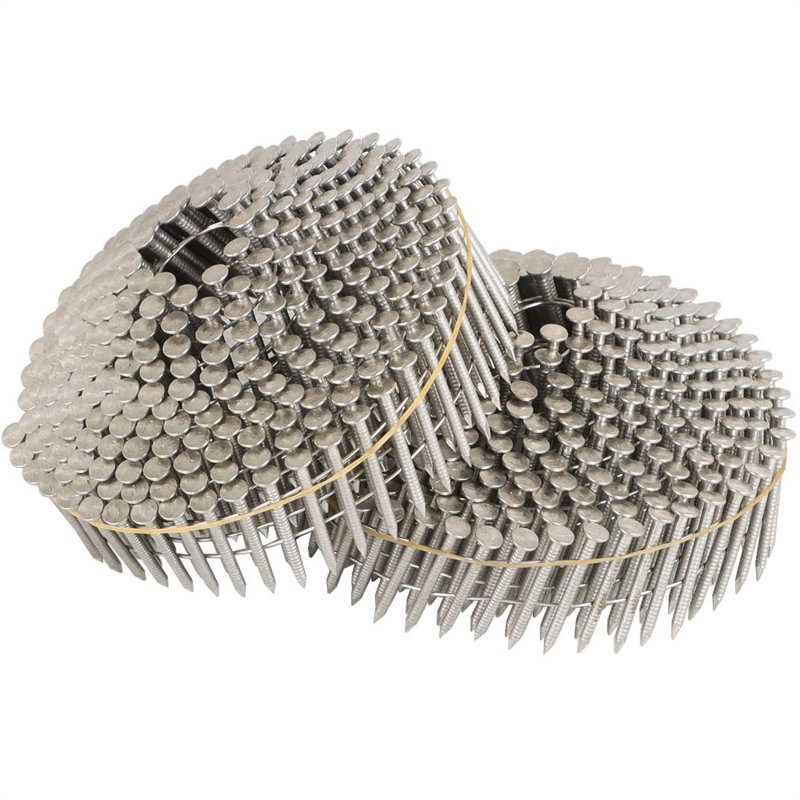 Marddpair 15 Degree Stainless Steel Siding Nails 1-1 4-inch X 090-inch Collated Wire Coil Roofing 304 1200 Count