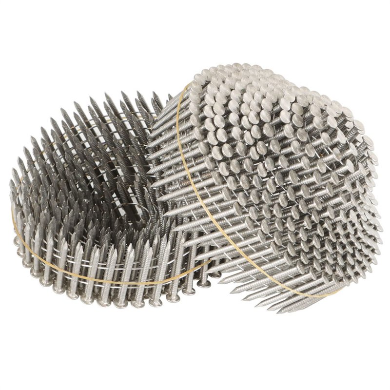Marddpair 15 Degree Stainless Steel Siding Nails 1-1 4-inch X 090-inch Collated Wire Coil Roofing 304 1200 Count