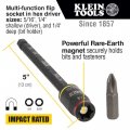 Klein Tools 32767 Impact Driver 3-in-1 Flip Socket And Bit Holder 1 4-inch 5 16-inch Hex Drivers 5-inch Length