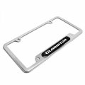 Ipick Image For Jeep Gladiator Real Carbon Fiber Nameplate Chrome Stainless Steel License Plate Frame