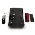 Httmt Mt388-bk Black Laydown Curved License Plate Bracket Tag Holder W Mount Kit For H-d 2005-2007 Softail Springer Classic