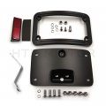 Httmt Mt388-bk Black Laydown Curved License Plate Bracket Tag Holder W Mount Kit For H-d 2005-2007 Softail Springer Classic
