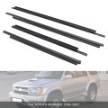 4pcs Door Glass Belt Outer Molding Weatherstrip For Toyota 4runner 1996-2001 68161-35010 68162-35010 68163-35010 68164-35010