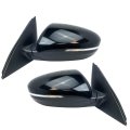 Spieg Side Mirror Set For 2014-2015 Kia Optima Power Adjustment Heated Glass Manual Fold Turn Signal Light Black 6 Pins Pair 