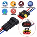 Hifrom Replace 3 Pin Car Male Female Electrical Waterproof Connectors Plug Socket Kit With 10cm Wire Awg Gauge Marine 5 Set