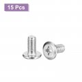 Uxcell M6x12mm Flat Round Head Phillips Screws 15pcs 304 Stainless Steel Drive Machine Full Thread Bright Finish Furniture