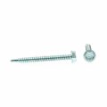 Prime-line Sheet Metal Screw Self-drilling Indented Hex Washer Head 10 X 2 In Zinc Plated Steel Pack Of 75