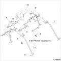 Polaris Rzr Rollover Protective Structure Rops Upper Cross Matte Black Genuine Oem Part 1023180-458 Qty 1