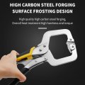 Anxingo 2 Pack Heavy Duty C-clamp Locking Pliers Set 11a C-clamps With Swivel Pads For Craftsmen Home Workshop Metal Face