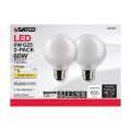 Satco S21247 6w G25 Led Filament Lamp Dimmable 2700k Warm White 500 Lumens Medium Base 120v Wet Location 60w Incandescent