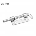 Uxcell Spring Latch 2 Inch Left-handed Zinc Plated Barrel Bolt Lock For Cabinet Door 20 Pcs