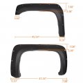 G-plus Fender Flares Fits 07-13 Chevy Silverado 1500 2500hd 3500hd Fleetside 78 98 Bed Not Gmc Sierra Compatible Rivet Style