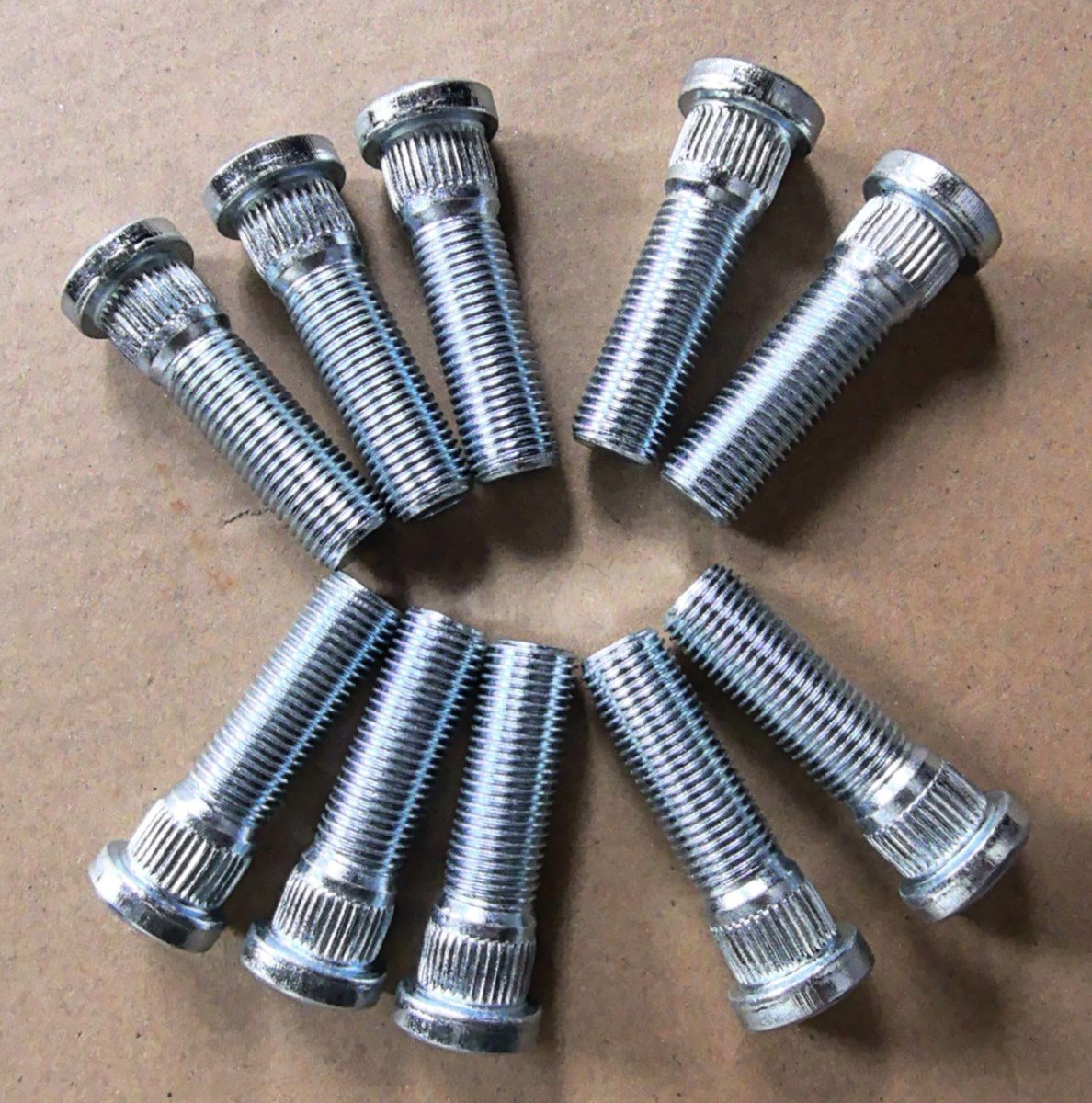10pcs M14 1 50 Serrated Wheel Stud Bolts 610 620 For 2015 2024 Ford Mustang Edge 19 23 Lincoln Nautilus 17 20 Mkz Mkx 15 83mm