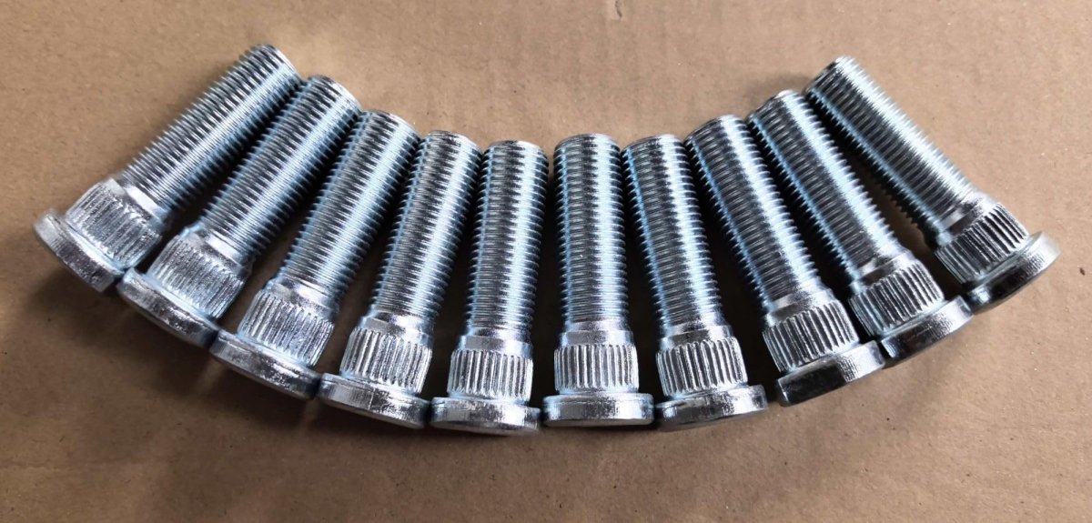 10pcs M14 1 50 Serrated Wheel Stud Bolts 610 620 For 2015 2024 Ford Mustang Edge 19 23 Lincoln Nautilus 17 20 Mkz Mkx 15 83mm