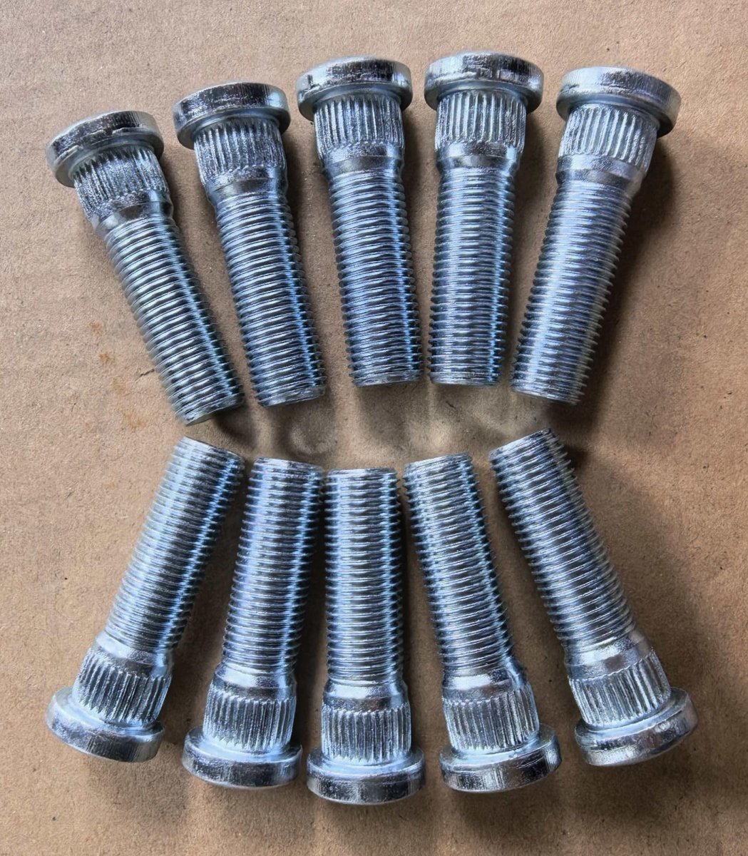 10pcs M14 1 50 Serrated Wheel Stud Bolts 610 620 For 2015 2024 Ford Mustang Edge 19 23 Lincoln Nautilus 17 20 Mkz Mkx 15 83mm