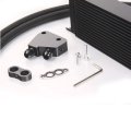 Universal An10 Engine Transmission Oil Cooler Kit For Japanese Model 16 Row Black Aluminum With Filter Thermostat Adapter C Set 