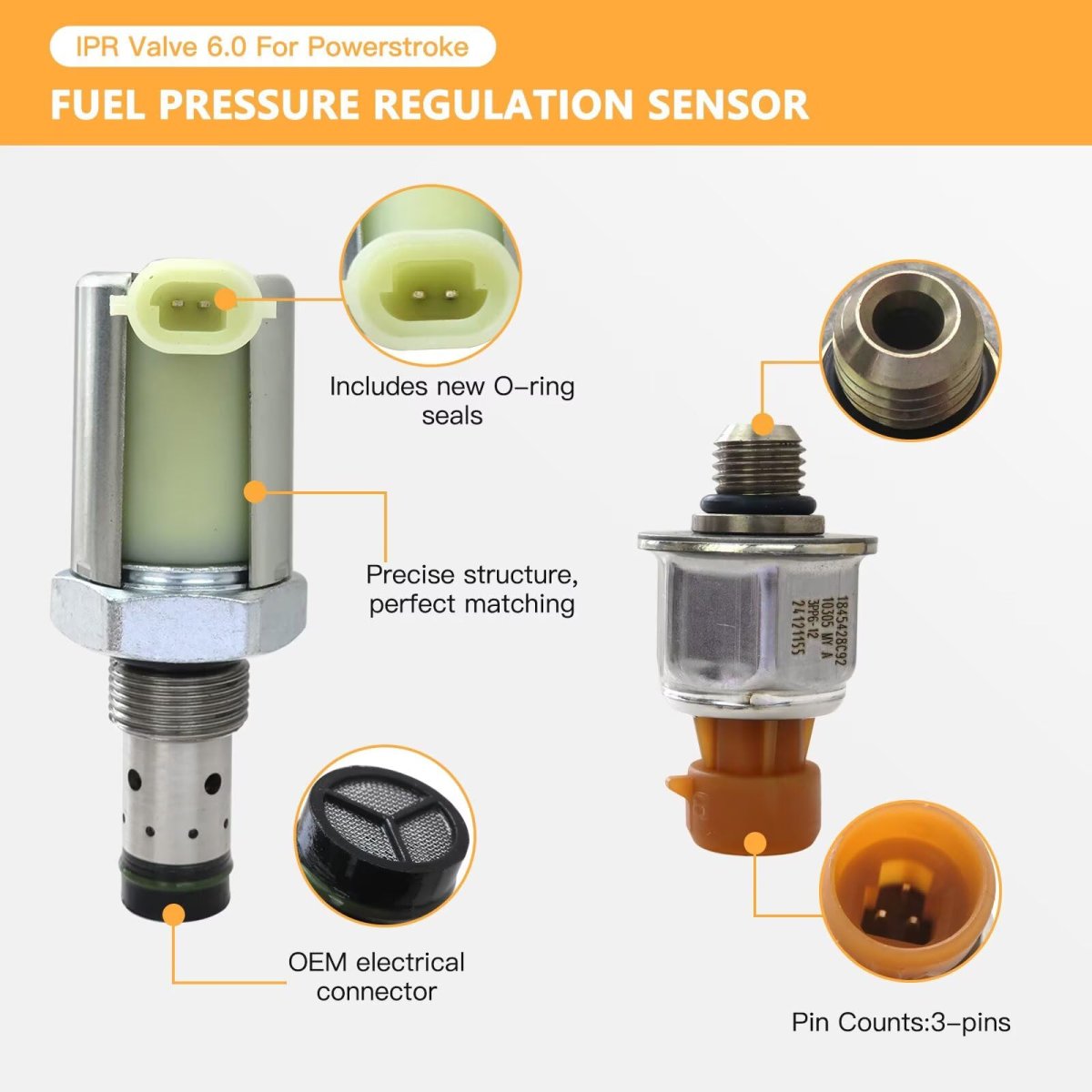 5c3z9c968ca 5c3z-9c8-ca 6 0 Ipr Valve With Icp Control Sensor And Pigtail Fit For 2005 Ford Excursion 6 0l V8 Diesel