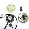 Gy6 50cc 8 Pole Stator Magneto Flywheel Flwheel Puller Tool Cooling Fan Fits A Variety Of Gy6-50cc Scooters Dimensions Coils 2