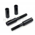 Httmt Mt387-001- Black 2 Inches Mirror Extensions Kit Compatible With H-d Softail Sportster Dyna Touring