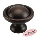 Cosmas 9501orb Oil Rubbed Bronze Cabinet Hardware Round Knob 1-1 4 Diameter 10 Pack 