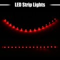 10 Pcs 30cm 1ft Interior Universal Led Strip Light 12v Flexible Waterproof Underglows For Cars Truck Motorcycles Boat Red Light