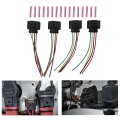 4pcs Ignition Coil Connector Harness Wiring Plug With 16pcs Heat Shrink Butt Connectors Compatible 2006-2014 Vw Mk5 Mk6 Jetta