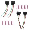 4pcs Ignition Coil Connector Harness Wiring Plug With 16pcs Heat Shrink Butt Connectors Compatible 2006-2014 Vw Mk5 Mk6 Jetta