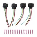 4pcs Ignition Coil Connector Harness Wiring Plug With 16pcs Heat Shrink Butt Connectors Compatible 2006-2014 Vw Mk5 Mk6 Jetta