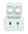 Polar White Phone Cable Plate 543-a-2-a Plastic Rv Interior Accessory 3 0 X 4 Outside Diameter With 2 5 In Cutout Rust 