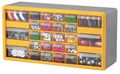 Akro-mils 10726 26-drawer Plastic Parts Storage Hardware And Craft Cabinet 20-inch By 10-1 4-inch 6-3 8-inch Yellow Grey 