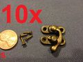 10 Sets S Latch Hook Hinge Small Mini Antique Wood Box Catch Decorative A7 