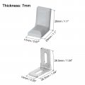 Uxcell 40pcs Metal Plastic L Shaped Angle Bracket 28x28x17mm Shelf Corner Brace Plate With Screws For Cabinets Cupboards Grey