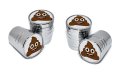 Elektroplate Poop Face Valve Stem Cap Universal Bright Chrome 4-pack 