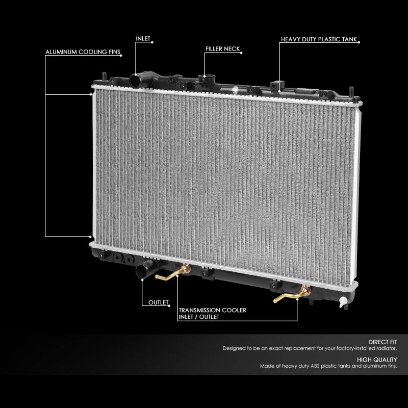 Oem-ra-1907 Factory Style Full Aluminum Core Cooling Radiator For 1997 2002 Mirage High Performance Engine Front Fitment