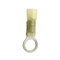 Heat Shrink Terminals 12 To 10 Ga 3 8 In Stud Size Ring Terminal Crimp And Solder With Dual Wall Pieces Black 